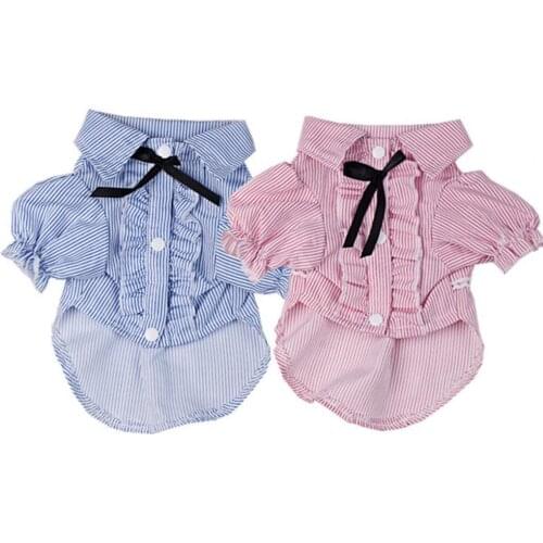 Pet Shirt Stand-up Collar Breathable Short Sleeve Pet Fashion Two-legged Clothing for Small Dog