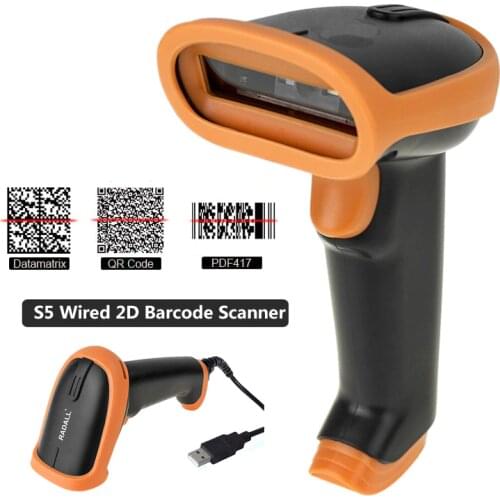 Cheap Factory Direct Handheld 1D/2D Wired USB Barcode Scanner QR PDF417 2.4G BarCode Reader for POS Terminal Inventory