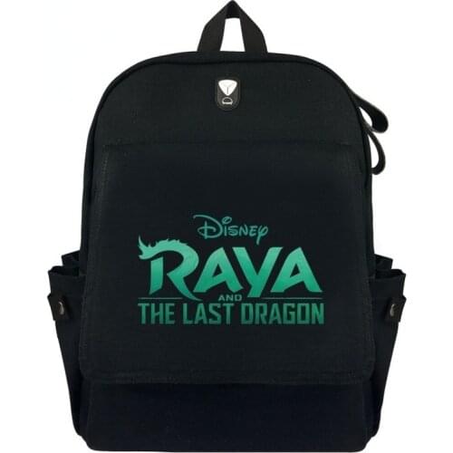 Disney Raya and The Last Dragon Backpack Cartoon Anime Print Girls Students School Bag Travel Bags Large Capacity Backpack