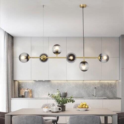 Nordic Chandeliers Magic Bean Molecular Hanging Lamp For Living Room Dining Room Bar Decor Home E27 Glass Suspension Chandelier