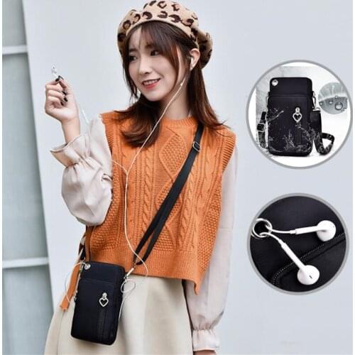 Woman Messenger Bag Mini Shoulder Bag Diagonal Multi-Function Mobile Phone Bag Outdoor Earphone Pouch Sports Crossbag Bag