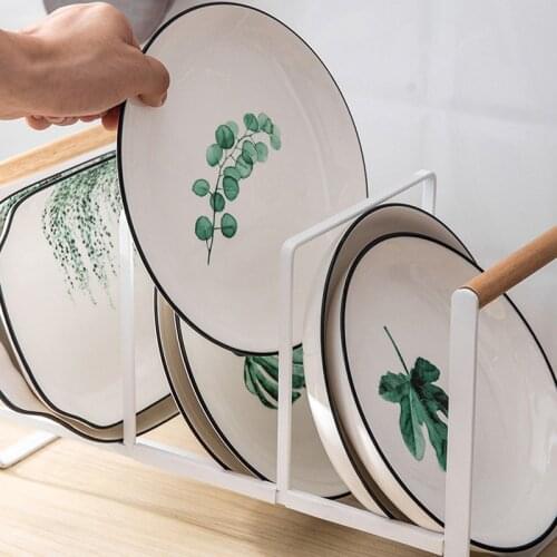 1PC Kitchen Dish Rack Plate Tool Stand Holder Organizer Wrought Iron Shelf Rack Trays Storage Finishing Home Kitchen Accessories