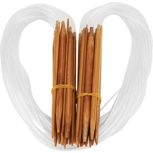 18 X Double Point Circular Wood Crochet Knitting Needle Diy Embroidery