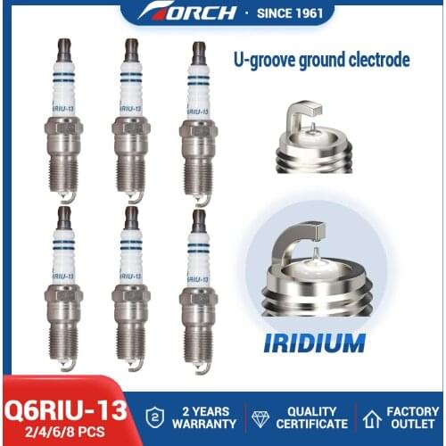 2/4/6/8PCS NEW Genuine Original Equipment Spark Plug Stens Iridium Spark Candles Torch Q6RIU-13 Ignition System