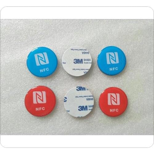 200pcs Free shipping Newest high quality rfid EM4305 Epoxy NFC Tag with 3M adhensive