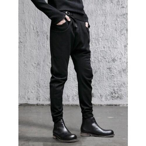 2020 New Men clothing fashion Personalized Hair Stylist Thick Wool Harem pants Plus Size suits Singer streetwear joggers