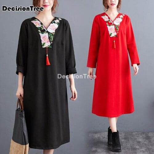 2021 chinese dress vintage casual chinese women classic cheongsam floral elegant tea dress chinese qipao party dance costume