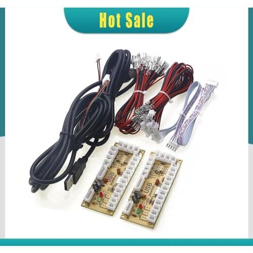 2X Zero Delay Arcade USB ENCODER PC TO JOYSTICK FOR 5PIN JOYSTICK & 2.8MM BUTTON