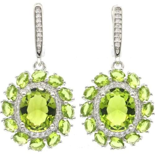 58x30mm Highly Recommend Long Cross Created Red Blood Ruby Gift For Sister Silver Earrings Drop Shipping