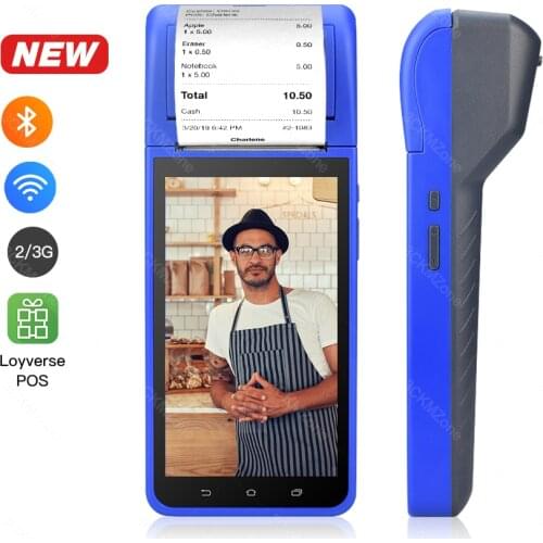 Android 8.1 PDA Themal Receipt Printer Handheld POS Printer Thermal 58mmTerminal Bluetooth 4.0 Wifi 3G Camera Mobile Payment