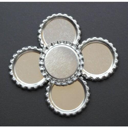 Free Shipping 5000pcs Flattened Chrome Bottle Caps Metal Beer Caps Made Of Tinplate For 1" Circle Domes DIY Crafts Bows Jewelry
