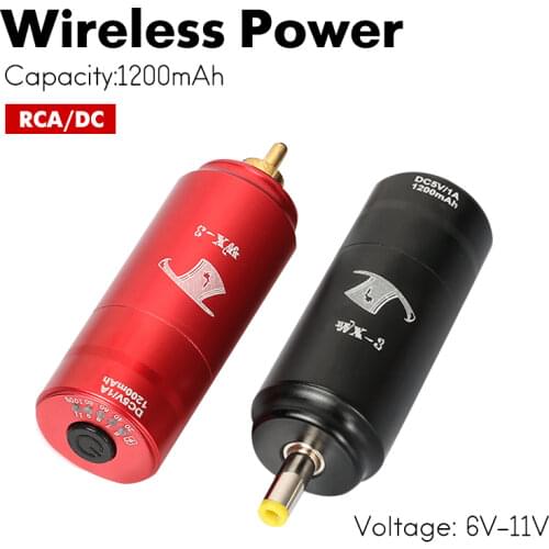 Wireless Mini Battery Power Supply RCA DC Jack Quick Charge 5-8 Hours for Tattoo Machine Permanent Makeup Motor Pen Set