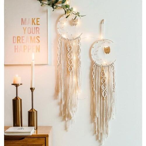 Bohemian Dream Catcher Pendant Home Wall Decoration Tapestry Hand-woven Cotton Rope Tapestry Nordic Decoration Gift For Students