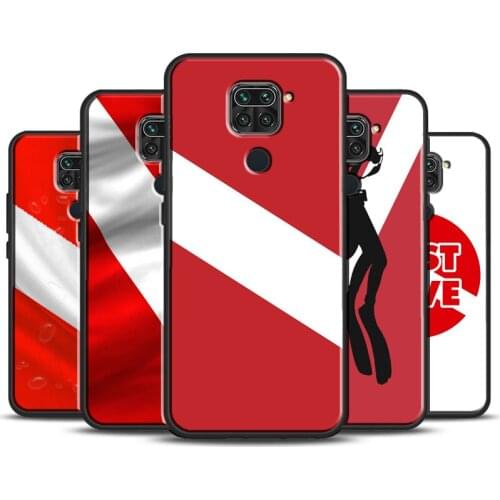 Scuba Diving Dive Flag Phone Case For Xiaomi Redmi Note 10 9 Pro 9S 8T 8 Pro Coque For Redmi 9 9C 9A 8A 9T K40