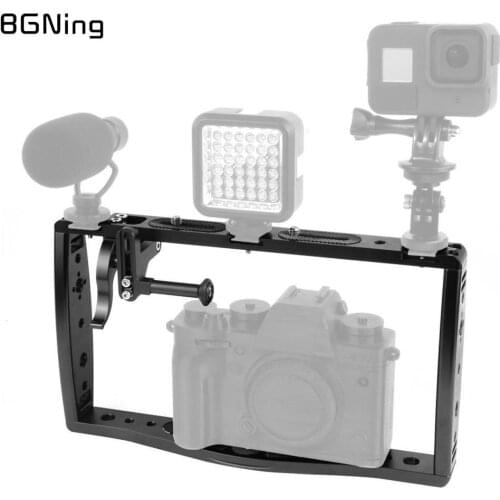 BGNing Shooting Phone Cage for Gopro 5 6 7 8 9 Action Camera Handheld Video Cage Underwater Diving Rig for DSLR Camera Phone