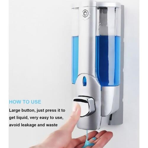 Liquid Soap Dispenser 350ML Single Head Wall Mount Shower Bath Washing Lotion Soap Shampoo Dispensers for Kitchen Bathroom