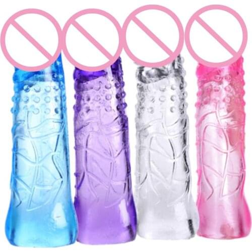 Dildo Sleeve Longlasting Dildos Extender Stimulator Enlargement Extension Adult Sex Toys for Men Couples