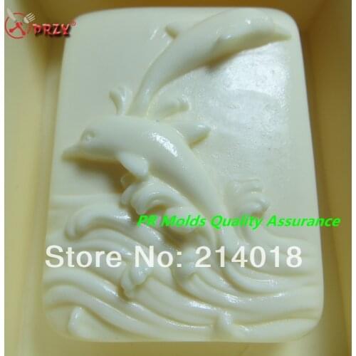 Soap Mold Cake Decoration Mold Large Number Wholesale Handmade Soap Mold NO.:SO380 Dolphins Mother and Son Modelling Silicon