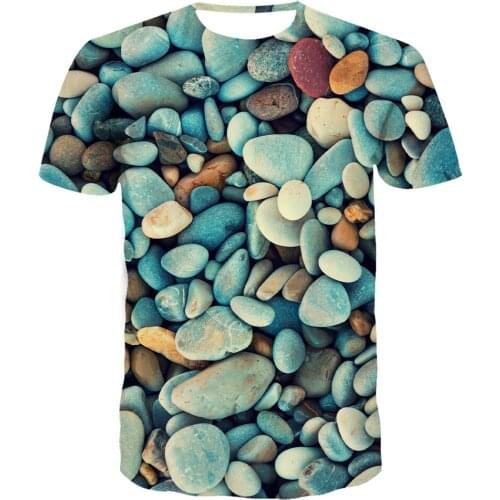 High Quality Tshirt Men Women Hot 3d Print Funny Stone Short-sleeved Shirt Childrens Clothing Tshirt Top Tees