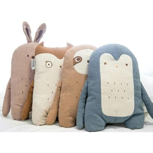 Kawaii Sloth Rabbit Bunny Owl Penguin Plush Toys Stuffed Animals Doll Baby Kids Children Girls Boys Gift Room Home Decor