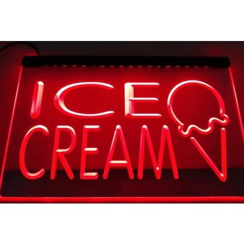 LK653- Ice Cream Display Cafe Bar LED Neon Light Sign home decor crafts