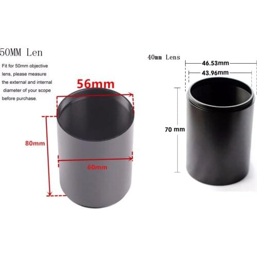 Metal Tactial Sunshade Tube Shade for Rifle scope with 40mm or 50mm Objective Lens