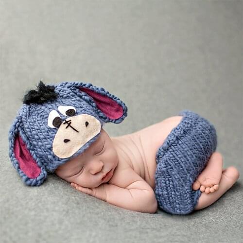 Newborn Baby Cute Crochet Knit Costume Prop Outfits Photo Photography Baby Hat Photo Props New born baby girls Outfits Studio
