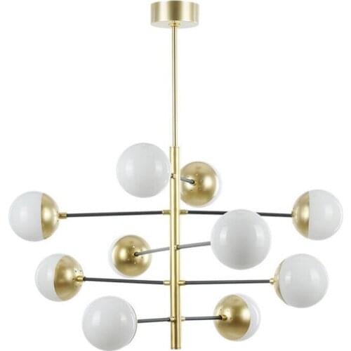 Minimalist Gold Pendant Lamp For Kitchen Bar Dining table light Designer Replica Ball Lamp Indoor Round glass bubble chandelier