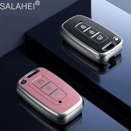 Fashion 3 Buttons TPU Car Key Case For Hyundai I10 Tucson I30 IX25 IX35 Mistra Verna Remote Fob Cover Keychain Bag Accessories