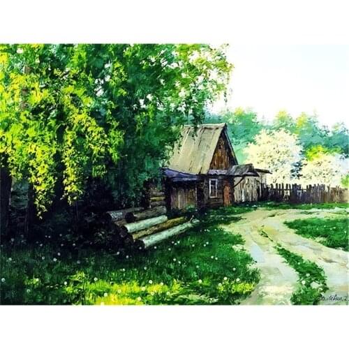 Landscape Nature DIY 11CT Cross Stitch Embroidery Kits Needlework Craft Set Cotton Thread Printed Canvas Home Decoration Sell