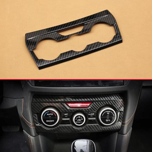 Carbon Fiber AC Heater Controller Switch Cover For Subaru Impreza Crosstrek XV 2018-2020
