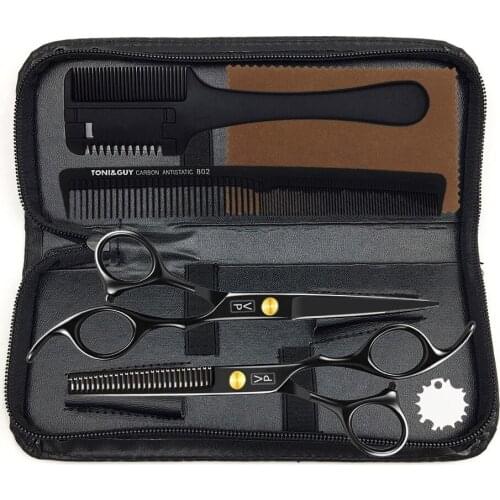 6" Shiny Hairdressing Scissors Cutting Shears Thinning Scissors Professional Hair Scissors Kit Right Hand scissors Barber