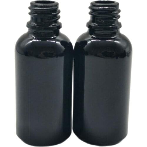20ml black empty glass bottle lotion emulsion essence oil liquid serum complex recovery skin care cosmetic packing