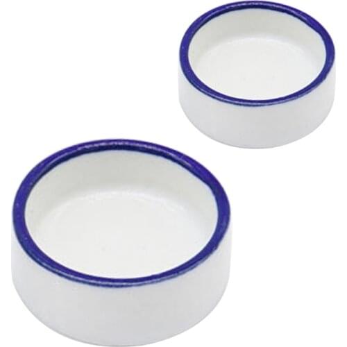 Reptile Water Food Bowl Ceramic Pet Bowls Anti-Escape Mini Reptile Mealworms Dish for Lizard Bearded Dragon Spider 3 Size