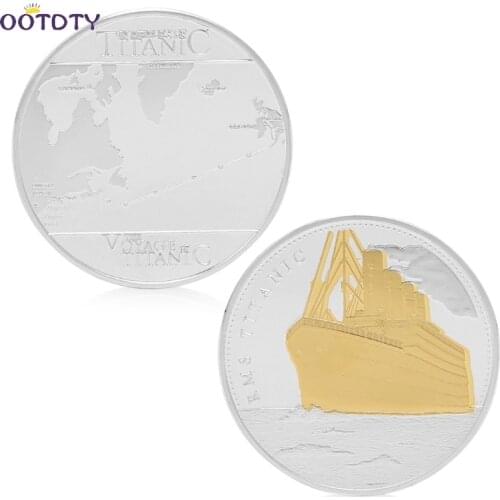 RMS Titanic Sailing Routes Gold Silver Plated Commemorative Challenge Coin Gift -25
