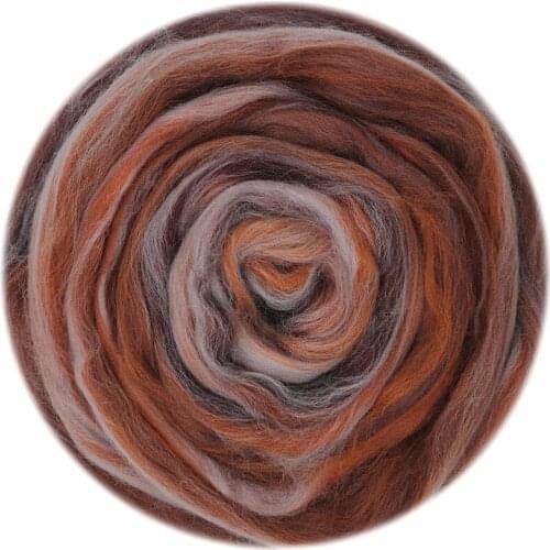 Blended Roving 50g, Needle Felting Wool, Hand Dyed Wool Top, Merino Mixed Natural Wool Roving for Needle Felting Kits (19)