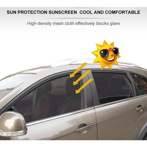 Universal Magnetic Car Side Window Sun Shade UV Protection Curtain Summer Mesh Auto Car Window Sunshade Sun Shade Curtain