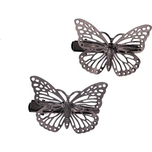 4pcs Alloy Metal Hollow Butterfly Barrette Alligator Hair Clip Clamp Hairpin