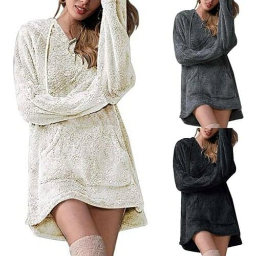 Womens Fleece Hoodie Sweatshirt Casual Long Hooded Pullover Jumper Tops