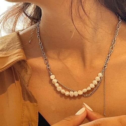 Woman Jewelry Elegant Pearl Necklaces Trend Lady Accessories Simplicity Temperament Womens Neck Chain Punk Women Necklace
