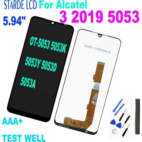 5.94" LCD For Alcatel 3 2019 LCD 5053K 5053A 5053Y 5053D 5053K LCD Display Screen Touch Digitizer Assembly OT5053 5053 Display