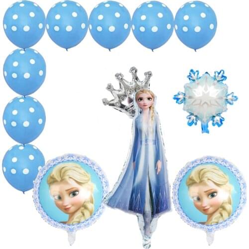 1set Elsa Disney Frozen Princess Foil Balloons Baby Shower Girl Olaf Wedding Birthday Party Decorations Kids Toys Air Globos