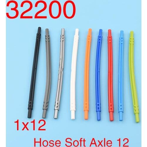 10pcs 32200 high-tech building blocks 1x12 flexible shaft 12 Soft cross shaft parts moc accessories