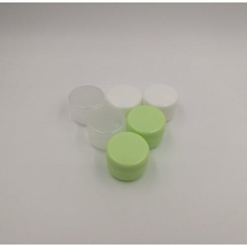 100pcs/lot 10g plastic empty small cosmetic jar refillable mini makeup container for eye cream