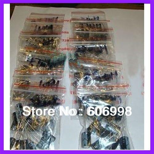 120pcs/lot 10 packages all 120pcs 1UF-470UF 12 kinds of Value electrolytic capacitor kit Free shipping