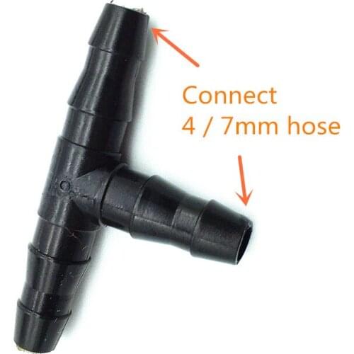 20 Pcs Barb Tee Connector 1/4 Inch Hose Garden Lawn Watering Irrigation Connector 4/7 Mm Hose Connector