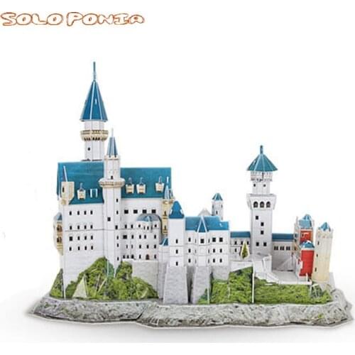44 Cm Building Model 3D Three-dimensional Paper Puzzle Children Educational DIY Assembled Children Gift Neuschwanstein Castle