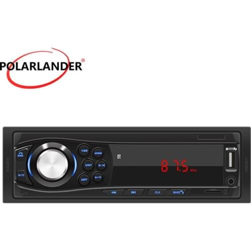 1 Din FM Car Radio Red Panel Light Support Subwoofer RCA Bluetooth 4.0 Mp3 Player 2V 45W USB Supports TF Card U Disk AUX RCA