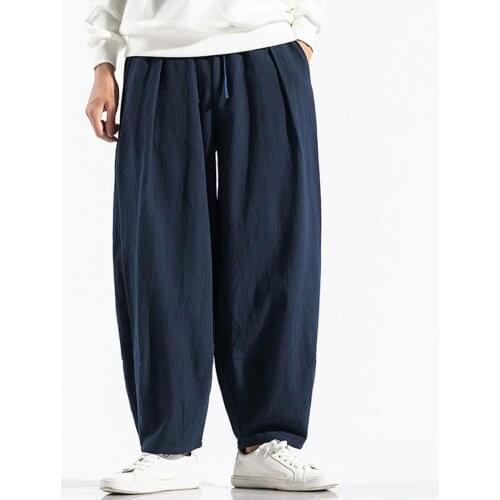 Harem Pants Men Summer Solid Color Drawstring Men Mid Rise Pockets Oversized Sweatpants Spring Streetwear рабочая одежда M 4XL