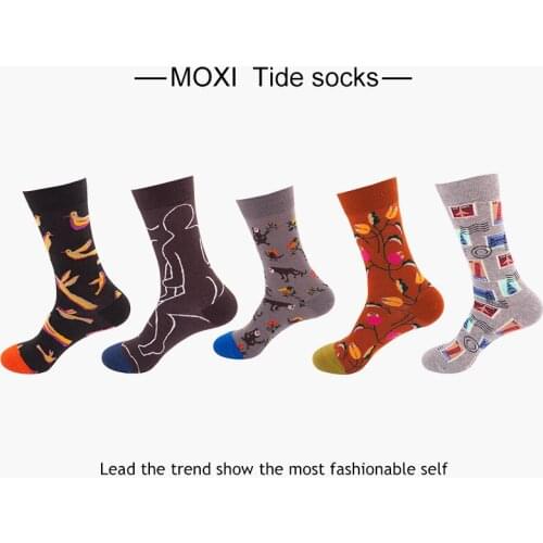 Magic Fashion Couple Medium Tube Cycling Yoga Socks Men Skateboard Autumn Winter Socks Calcetines Meias Ciclismo Camping Sports